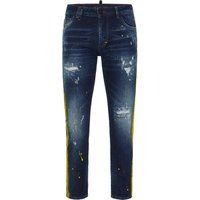 Distressed Skinny Jeans mit Seitenstreifen