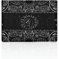 Kartenetui aus Leder mit Bandanna-Print