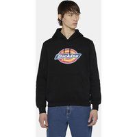 Herren Icon Logo Schwarzer Kapuzenpullover