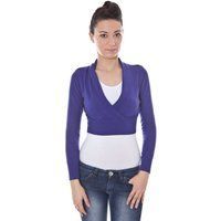 Kurzer Strickcardigan mit langen Ärmeln