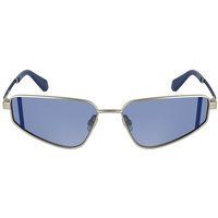 Geometrische Sonnenbrille mit Metallrahmen