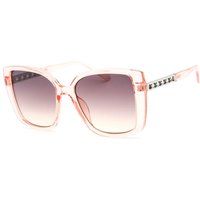 Übergroße, quadratische Sonnenbrille mit Kettendetail