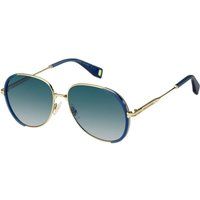 Aviator Sonnenbrille mit blauem Acetatrahmen