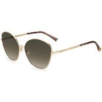 Glamouröse goldene Cateye-Sonnenbrille mit Glitzer