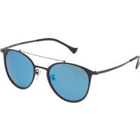 Runde Sonnenbrille mit blauen Gläsern