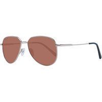 Aviator-Sonnenbrille mit roségoldenem Metallrahmen