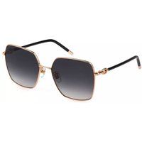 Geometrische Roségoldene Metall Sonnenbrille