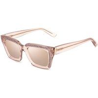 Quadratische Sonnenbrille mit Glitzer