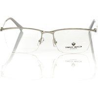 Brille Silberner Metallrahmen