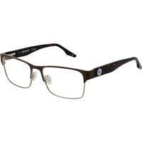 Gestreifte Brille mit Metallrahmen