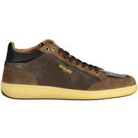 Wildleder und Leder Mid-Top Sneaker