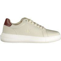Plateau-Sneakers aus Leder mit niedrigem Schaft