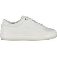 Klassische weiße Leder Low-Top Sneakers