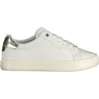 Minimalistische weiße Leder Low-Top Sneakers