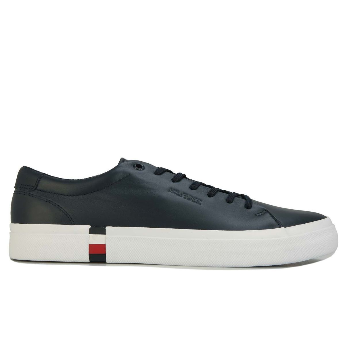 Herren Leder Low-Top Plateau Sneaker