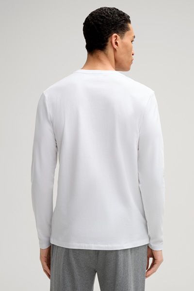 JOOP! Weißes Langarm T-Shirt mit Logo Schriftzug