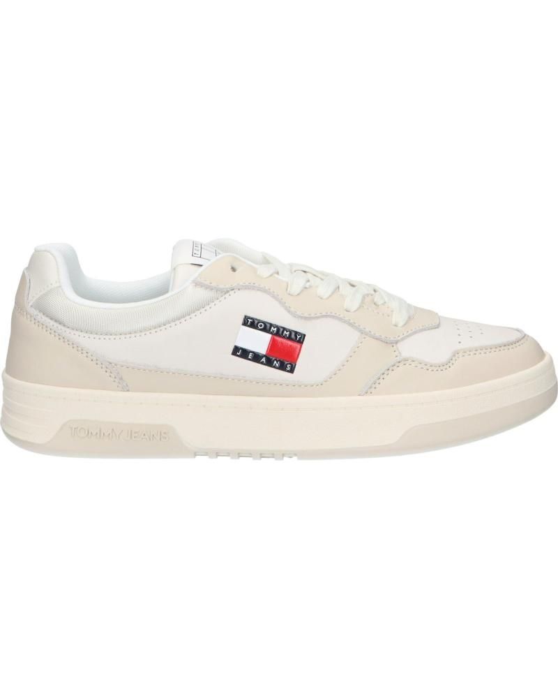 Creme Low-Top Sneaker im Court-Stil