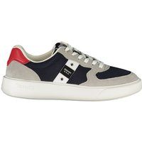 Low-Profile Sneaker aus Leder und Wildleder