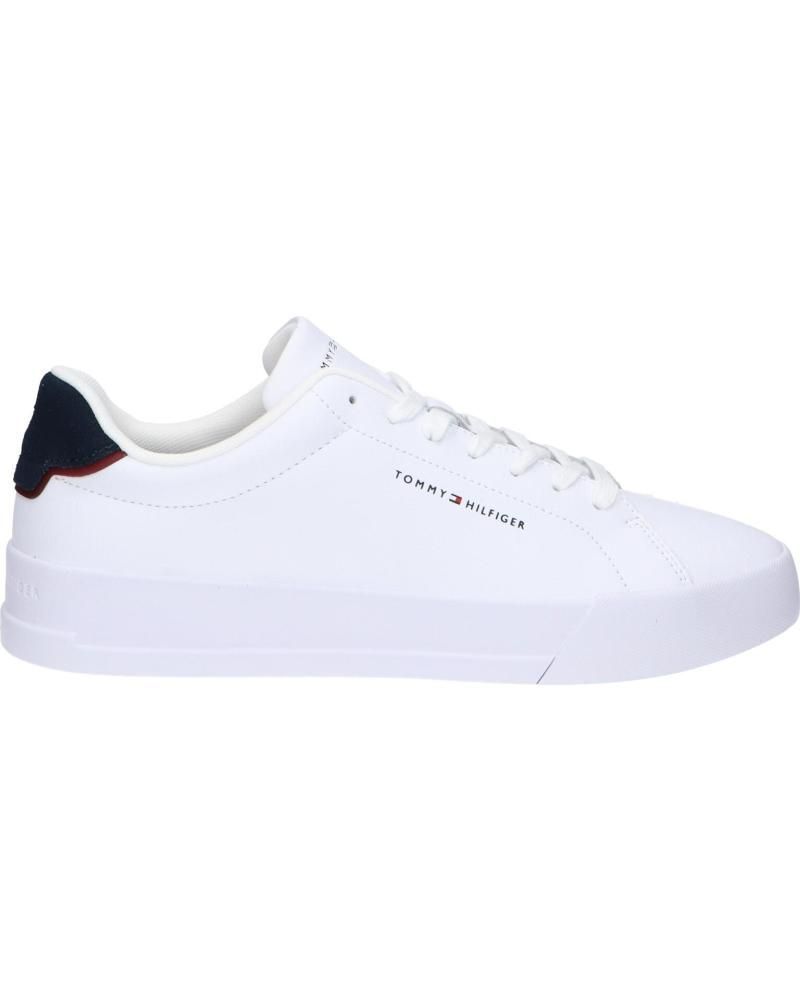 Minimalistische weiße Leder Court Sneaker