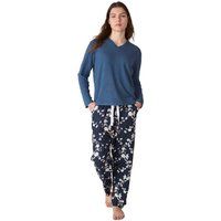 Loungewear-Pyjama-Set mit Blumendruck