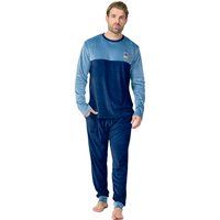 Herren-Samt-Loungeset mit karierter Hose