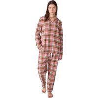 Damen Flanell Baumwoll Schlafanzug Set