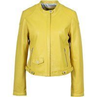 Kurze Leder-Bikerjacke