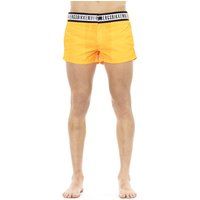 Gelbe Badehose mit Logo-Bund