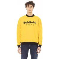 Gelbes Rundhals-Sweatshirt mit Logo