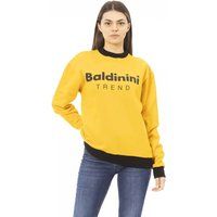 Gelbes Rundhals-Sweatshirt mit Logo