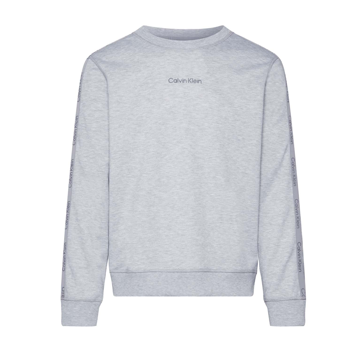 Graues Rundhals-Sweatshirt mit Logoband
