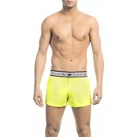 Neon Gelbe Badeshorts mit Logo-Bund