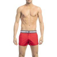 Rote, schnell trocknende Badeshorts mit Logobund