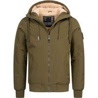 Warme Winterjacke mit Kapuze für Herren