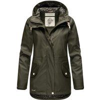Wasserdichte Regenjacke mit Kapuze und Teddyfutter
