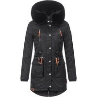 Warmer Winterparka mit Kunstfellkapuze