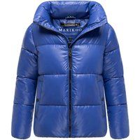Glänzende Pufferjacke mit hohem Kragen