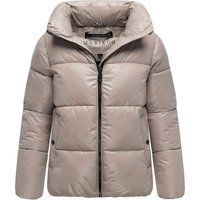 Glänzende Pufferjacke mit hohem Kragen
