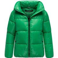 Glänzende Pufferjacke mit hohem Kragen