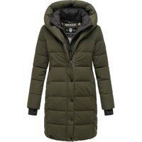 Warme Damen Winter Steppjacke mit Kapuze