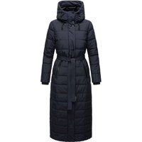 Eleganter, langer, gesteppter Wintermantel