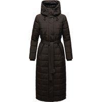 Eleganter, langer, gesteppter Wintermantel