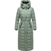 Eleganter, langer, gesteppter Wintermantel