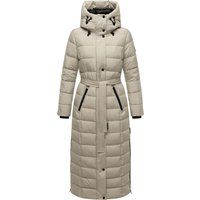 Eleganter, langer, gesteppter Wintermantel