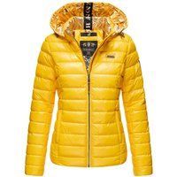 Glänzende Steppjacke mit Kapuze