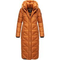 Lange gesteppte Pufferjacke mit Kapuze
