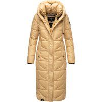 Lange gesteppte Pufferjacke mit Kapuze