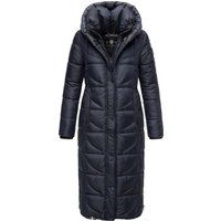 Lange gesteppte Pufferjacke mit Kapuze