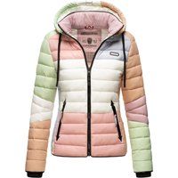 Bunte, leichte Steppjacke mit Kapuze