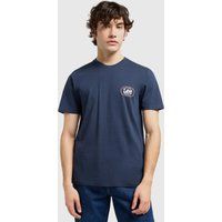 Klassisches Indigo Baumwoll Logo T-Shirt